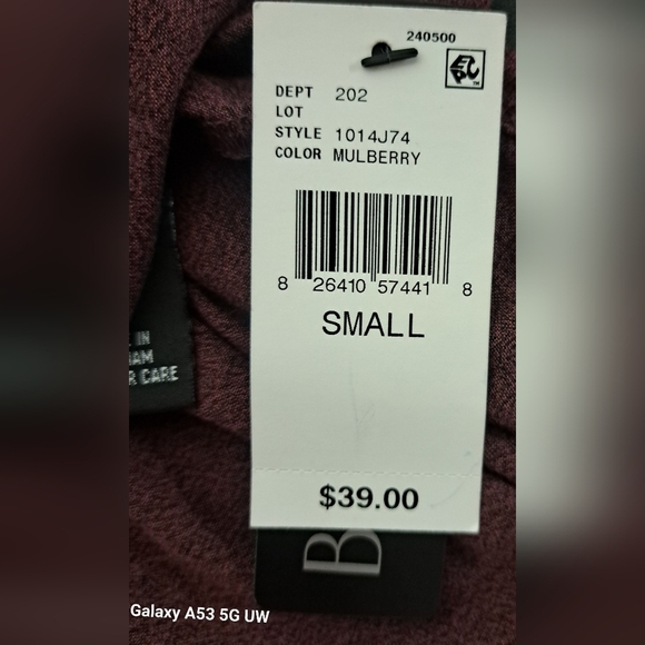 BCX Criss Cross Cut Out Sleeve Mulberry Color Soft & Flowy S New - Picture 7 of 9